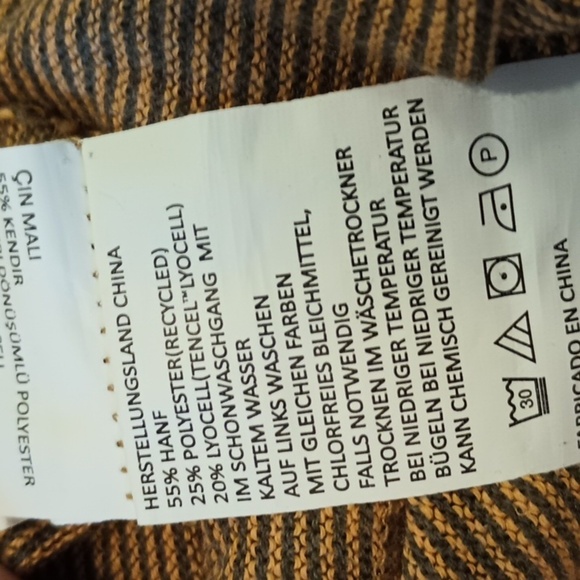 Prana Sustainable Quality Brown Two Tone Stripe Tank Shorts Romper A27 - Picture 6 of 7